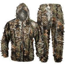 Hunting Clothes 3D Maple Leaf Bionic Ghillie Suits CS Sniper Outdoor Birdwatching Camouflage Clothing Hooded Jacket and Pants 2024 - buy cheap