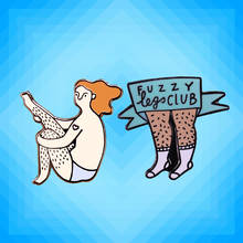 Fuzzy Leg Club Hairy Ginger Girl Enamel Brooch Pins Badge Lapel Pin Brooches Collar Jeans Jacket Fashion Jewelry Accessories 2024 - buy cheap