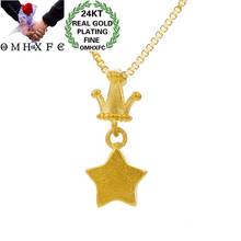 OMHXFC-colgante de plata de primera ley con forma de corazón para mujer, joya para fiesta de cumpleaños, corona, corazón, 24kt, moda europea, PN324 2024 - compra barato