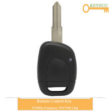 Пульт дистанционного управления KEYECU для автомобильного ключа подходит для Renault 4, 4 Clio Master, Kango, Fob 1 кнопка-433 МГц-ID46 PCF7946 чип-VAC102 лезвие 2024 - купить недорого