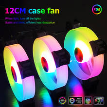 Coolmoon 120mm chassi rgb ventilador de refrigeração 12v 6pin silencioso ventilador refrigerador lindo iluminação silencioso radiador dissipador de calor para pc 2024 - compre barato