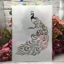 29*21cm A4 Peacock Long Feather DIY Layering Stencils Wall Painting Scrapbook Coloring Embossing Album Decorative Template 2024 - buy cheap