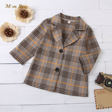 Baby Girl Jacket Plaid Infant Toddle Suit Blazer Jacket Spring Autumn Summer Coat Baby Outwear Clothes 1-6Y 2024 - buy cheap