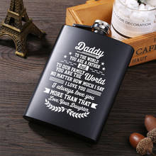To my dad Portable Stainless Steel Hip Flask with Box as Gift Whiskey Honest Flask Bottle Russian Wine Jerry Can Hip Flask 2024 - buy cheap