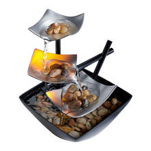 Fonte de água para relaxamento interno, fonte cascata feng shui decoração de mesa ornamentos 2024 - compre barato