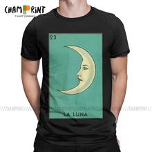 Funny Luna Tarot T-Shirts for Men O Neck Pure Cotton T Shirt Divination Occult Card Magic Witch Short Sleeve Tees Party Tops 2024 - buy cheap