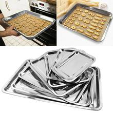 Stainless Steel Rectangular Grill Fish Baking Tray Plate Pan Kitchen Supplies Cake Tray Bread Tray Pad Pastry Baking Mold Tools 2024 - buy cheap