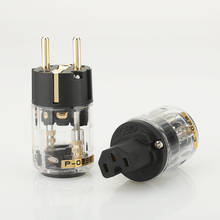 1 pair  Hifi audio P-029E  C-029 EUR Schuko power cable Extension  plug 2024 - buy cheap