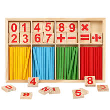 Pré-escolar bebê brinquedos de matemática de madeira novo colorido montessori aritmética contagem aprendizagem precoce brinquedos educativos para crianças presentes 2024 - compre barato