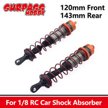 2PCS 120mm Front 143mm Rear Shock Absorber Oil Filled Aluminum Damper Suspension for 1/8 RC Car JLB HSP EM Racing DHK HPI Redcat 2024 - buy cheap