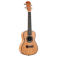 Yael Concert Гавайская гитара 4 струны из красного дерева 23 дюйма сопрано Гавайские гитары для начинающих палисандр гриф мост для музыкальных струнных 2024 - купить недорого