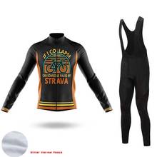Sptgrvo conjunto de ciclismo de inverno 2020, calças de bicicleta 9d, malha térmica, manga longa, masculino, traje de malha 2024 - compre barato
