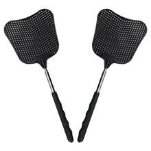 Quality Mosquito and Fly Killing Plastic Fly Swatter Retractable Stainless Steel Rod, Suitable for Indoor and Outdoor Use (2 Pac 2024 - buy cheap