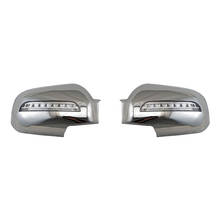 Novo estilo de acessórios para carro 2 peças para hyundai tucson 2006 2007 2008 2009 abs cromado porta espelho capa com led 2024 - compre barato