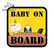 EARLFAMILY 13cm x 12.8cm For Baby on Board Creative Car Stickers Waterproof Decal Campervan Vinyl Material Decoration 2024 - buy cheap