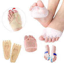 Silicone Insoles Forefoot Pads Toe Separator Pain Relief Shoes Insoles Toe Hallux Valgus Corrector Cushion Gel Pedicure Socks 2024 - buy cheap
