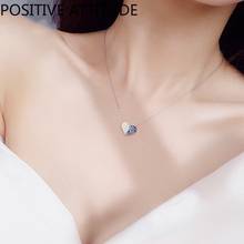 Korea Love Blue And White Crystal Female Pendant Clavicle Necklacespiritual  Wedding Valentine Popular Gift Bijoux 2024 - buy cheap