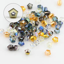 4mm polygon Austria beads colorful glass crystal beads hexagon bead for Jewelry Making DIY Handmade EARRING SJZ19 2024 - buy cheap