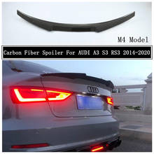Carbon Fiber Spoiler For AUDI A3 S3 RS3 2014 2015 2016 2017 2018 2019 2020 Wing Lip Spoilers High Quality M4 Car Accessories 2024 - buy cheap