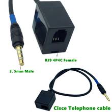 Adaptador de Cable de extensión de 3,5mm, conector macho a RJ9, 4P4C, Cable convertidor hembra para teléfonos Bluetooth, 0,5 m 2024 - compra barato