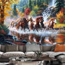 Horse tapestry Home Decor Tapestry Hippie Macrame Tapestry Wall Hanging Boho Decor  Witchcraft Tapestry 2024 - buy cheap