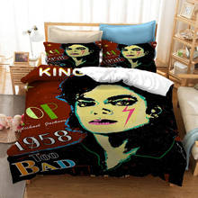 Michael Jackson Cartoon 3D Print Comforter Bedding Set Duvet Covers Pillowcase Home Textile Queen King Size Adults Super Star 2024 - buy cheap