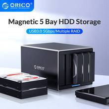 Orico ns series 3.5 bay 5 5 baía usb3.0 com raid hdd docking station suporte 80tb 5gbps uasp hdd caso 78w adaptador hdd gabinete 2024 - compre barato