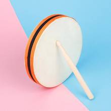 Superfície lisa tambor de mão de madeira crianças percussão brinquedo educativo para crianças música auxiliares de ensino adulto brinquedo de entretenimento do miúdo 2024 - compre barato