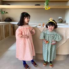 Vestido estilo coreano para meninas, vestido vintage de manga bufante para crianças meninas 1-10 anos wz169 2021 2024 - compre barato