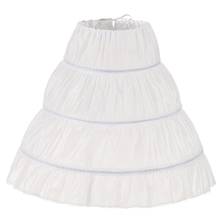 White Children Petticoat A-Line 3 Hoops One Layer Kids Crinoline Lace Trim Flower Girl Dress Underskirt Elastic Waist 2024 - buy cheap