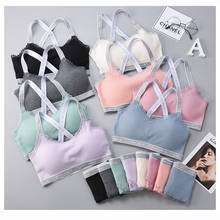 Conjunto de lencería para Mujer, sujetador Sexy, Ropa Interior deportiva, Push-Up, Bralette, sin aros 2024 - compra barato