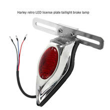 Universal Motos 12V Teardro Taillight Matrícula Traseira LEVOU Luz de Freio Parada Lâmpada Bracket Para Harley Honda Yamaha Suzuki 2024 - compre barato