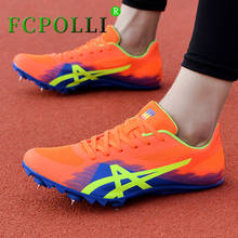 Men Track Field Shoes Women Spikes Sneakers Athlete Running Training Shoes Lightweight Racing Match Spike Sport Shoes Size 35-45 2024 - купить недорого