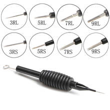 Disposable Black Sterile Needle Tube Grip Tip RL RS RM Silicone Handle For Tattoo Gun Machine Supplies 2024 - buy cheap