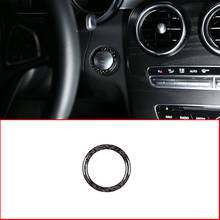 Pegatinas de anillo de arranque para motor de coche, fibra de carbono suave para Mercedes Benz Clase C W205 GLC X253 2013-2019 2024 - compra barato