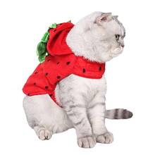Pet Dog Clothing Costume Animals Fruit Strawberry Cat Costume Comfortable Pet Clothes Cat Sweater Pet Costume 2024 - buy cheap