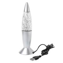 3D Rocket Multi Color Changing Lava Lamp RGB LED Glitter Night Light Gift Q0KA 2024 - buy cheap