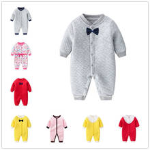 Newborn Baby Girls Clothes Infant Cotton Jumpsuits Gentleman Overalls Autumn Winter Kids Boys Thick Romper For Baby Costumes 2024 - buy cheap