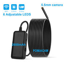 F220 WIFI Tiny Industrial Endoscope 5.5mm Camera 5.0MP mini  IP68 Waterproof Borescope Pipeline Inspection snake camera 2024 - buy cheap