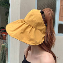 Sombreros de verano para mujer, protector contra el sol, visera ancha, plegable, para playa 2024 - compra barato