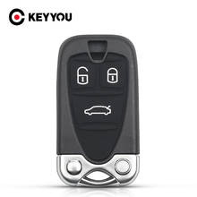KEYYOU 3 Button Replacement Car Key Shell Case For Alfa Romeo 159 Brera156 Spider Remote Key Replacement With Uncut  Blade Auto 2024 - buy cheap