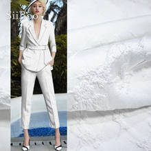 American 3D elegant plum blossom style white yarn dyed jacquard brocade fabric for women summer dress coat telas SP6105 2024 - buy cheap