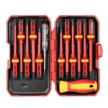 13pcs Screwdrivers Set 1000V Changeable Insulated with Magnetic Slotted Phillips Pozidriv Torx Bits Electrician Hand Tool Set 2024 - buy cheap