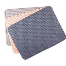 40*30CM Silicone Dish Drying Mats Thickness Heat Resistant Trivet Drip Tray Cup Coasters Non-slip Pot Holder Table Accessories 2024 - buy cheap