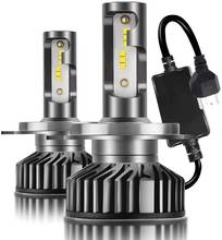 Set Small turbo Fan H7 Led Headlight Bulbs H7 Led Canbus H4 H11 9005/HB3 9006/HB4 9012 H8 9007 12V 120W Zes Chips Auto Headlamps 2024 - buy cheap