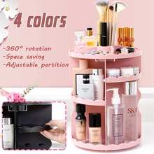 New 360 Degree Rotation Makeup Organizer Cosmetics Storage Box Fashion Spin Multi-function Detachable Makeup Beauty Organizer 2024 - buy cheap
