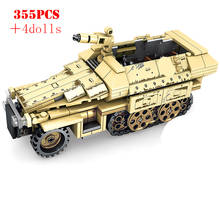 Militar carro blindado tanque avião blocos de construção cidade exército ww2 armas iluminar tijolos brinquedos para crianças presentes aniversário 2024 - compre barato