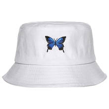 Sombreros de pescador con mariposa bordada para mujer, gorro de pescador con visera Simple, informal, para el sol, verano, 2020 2024 - compra barato