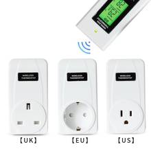 TS-808 Wireless Thermostat Temperature Controller Socket with Green Backlight Digital Thermostat Remote Control US/UK/EU Plug 2024 - buy cheap
