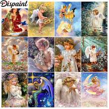 Dispaint Full Drill Diamond Painting "Girl little angel” DIY Picture Of Rhinestone 5D Diamond Embroidery Cross Stitch Decor 2024 - buy cheap